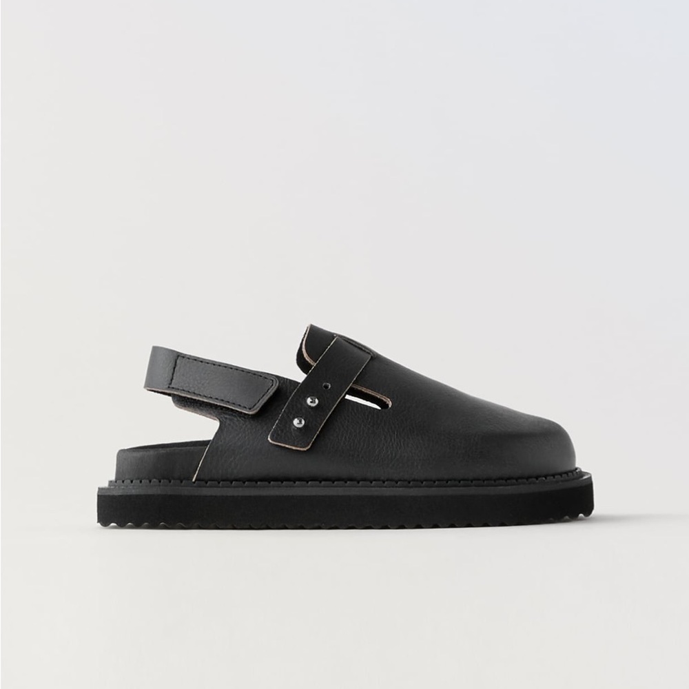 Zara leather clogs